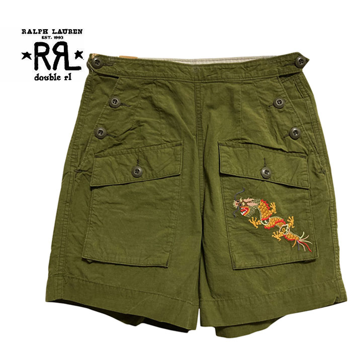 POLO ラルフローレン デニムカーゴショーツ サイズ30 RRL RRL(ダブルアールエルラルフローレン):デニム カーゴ ショーツ