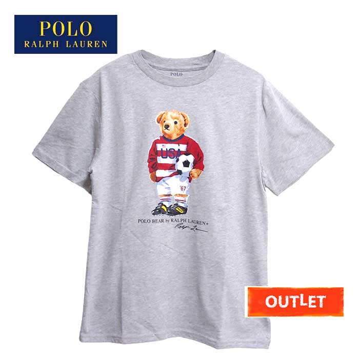 【楽天市場】ラルフローレン ポロ ボーイズ ポロベアー サッカー クルーネック Tシャツ/グレーPOLO Ralph Lauren Boy's T- shirtメール便可 : NAVIE