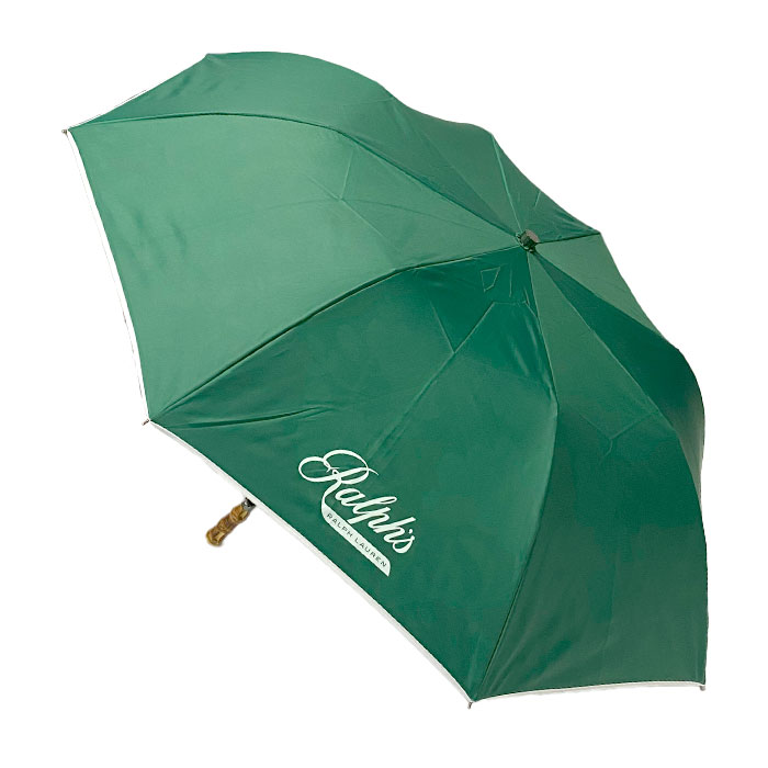 ラルフローレン ロゴ＆フラワープリント 折りたたみ 傘　アンブレラ/グリーン Ralph Lauren Collapsible Umbrella