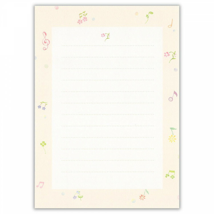 注目 エヌビー社 Wp B6便箋 ちらし音符 便箋 封筒セット 18枚 横書き5枚 音楽 メロディー ミュージック メッセージ レター 手紙 お礼状 ラブレター 結婚式 記念日 友達 おしゃれ 御洒落 かわいい 可愛い シンプル 上品 通年 Tonna Com