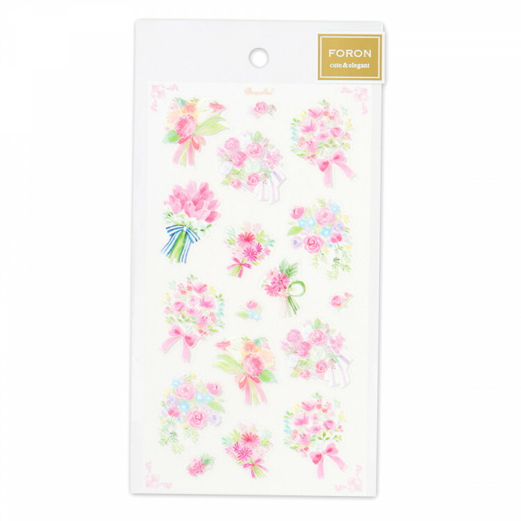 舗 エヌビー社 シール 大 花柄 ピンクブーケ 花 おしゃれ かわいい シンプル 上品 花々 映える 透明シール お手紙 封緘 キュート バラ カラー マム チューリップ ガーベラ ブルースター Www Yourrequestentertainment Com