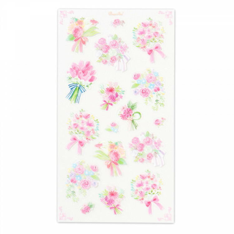 舗 エヌビー社 シール 大 花柄 ピンクブーケ 花 おしゃれ かわいい シンプル 上品 花々 映える 透明シール お手紙 封緘 キュート バラ カラー マム チューリップ ガーベラ ブルースター Www Yourrequestentertainment Com