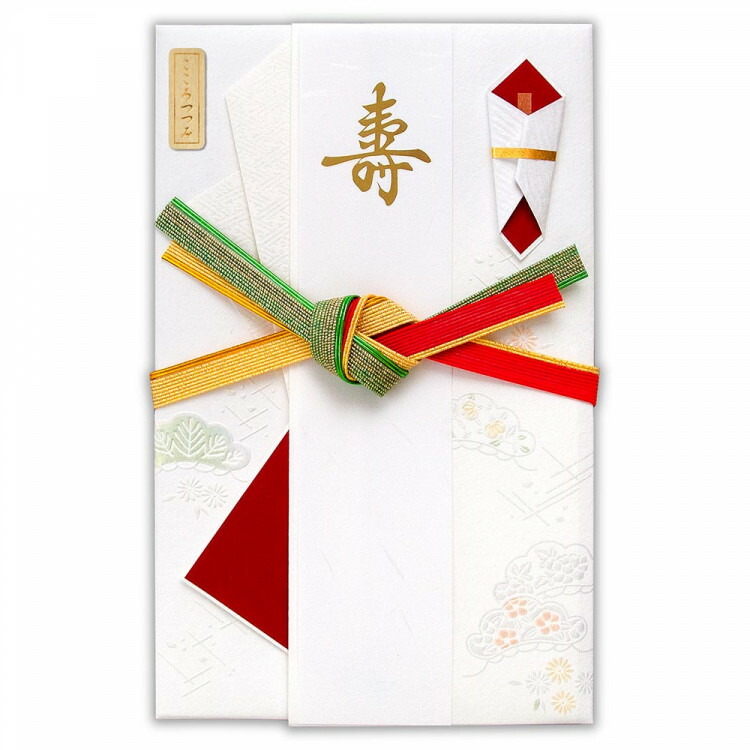 エヌビー社 紅雅 おしゃれ ご祝儀袋 ご結婚御祝 エンボス パールシルク 上品 多当型中袋入 寿 寿大金封 御祝儀袋 御結婚御祝 披露宴 松寿 無地 短冊3種 結婚式 赤白 無料 寿大金封