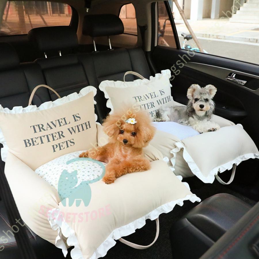 犬用 ドライブボックス 車用 ペット用 猫 犬 ベッド ドライブベッド 2Way 座席シート キャリーバッグ 水洗い可能 小型犬 中型犬 柴犬 飛び出し防止 車酔い防止|合同会社Nブランド