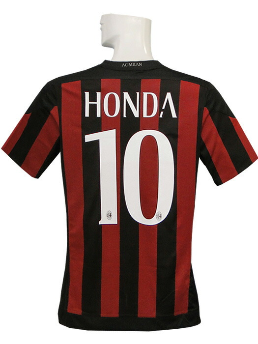 楽天市場】ACミラン 2016/17 ホーム（赤黒） #10 HONDA 本田 圭佑