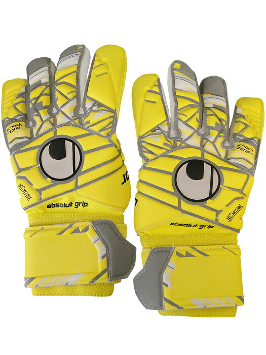 ※若干変色あり※(ウールシュポルト) UHLSPORT/エリミネーターアブソルートグリップハーフネガティブ/ライトフローイエロー/1011011-01｜ネイバーズスポーツ
