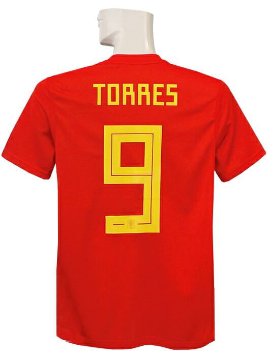 (アディダス) adidas/18/19スペイン代表/ホーム/半袖/トーレス/2018ワールドカップバッジ+LIVING FOOTBALLバッジ付/DTY42-CX5355|ネイバーズスポーツ