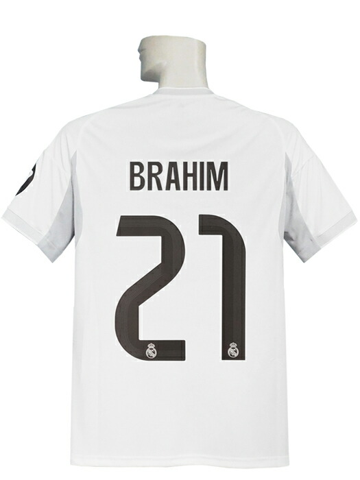 (アディダス) adidas/25/26レアルマドリード/UCL/ホーム/半袖/ブラヒムディアス/CL+FOUNDATION10+ICC2024/フルマーキング/KRN60-JJ1931