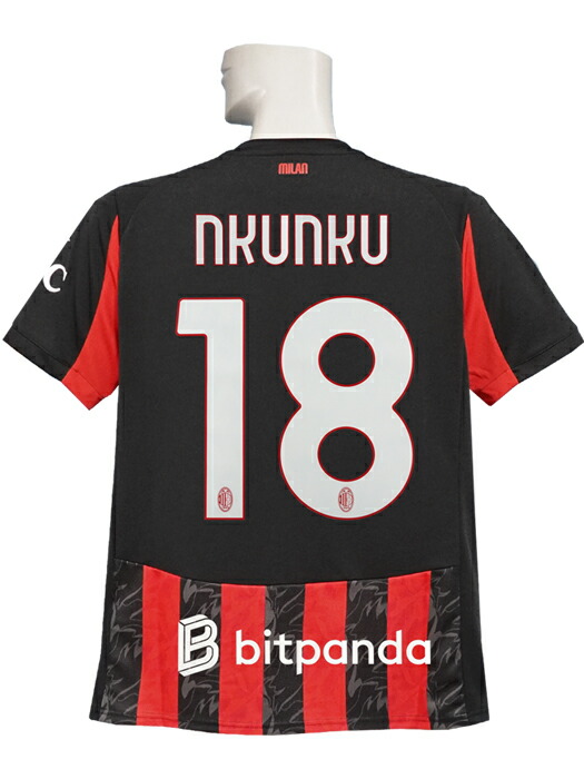 (プーマ) PUMA/25/26ACミラン/ホーム/半袖/エンクンク/セリエAバッジ+Bitpandaスポンサー付/779962-01
