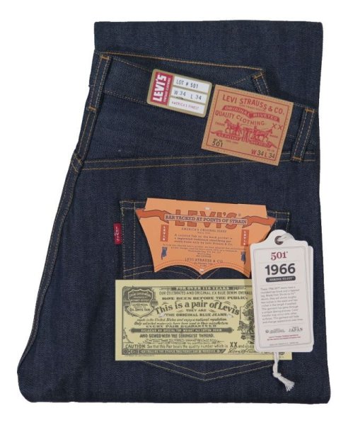 楽天市場】LEVI'S VINTAGE CLOTHING 1966モデル 501 JEANS RIGID : 服
