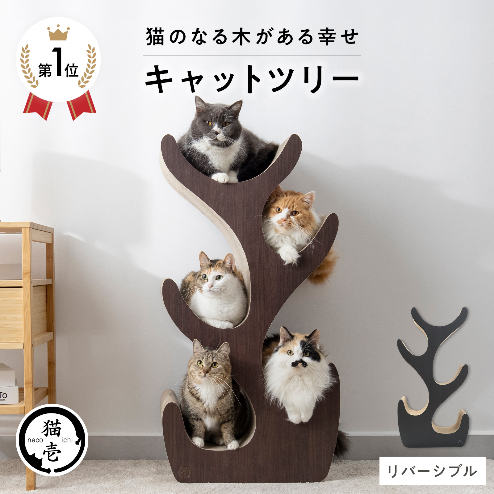 楽天市場】猫壱公式限定 猫のくら 私の隠れ家 猫用ベッド つめとぎ 猫