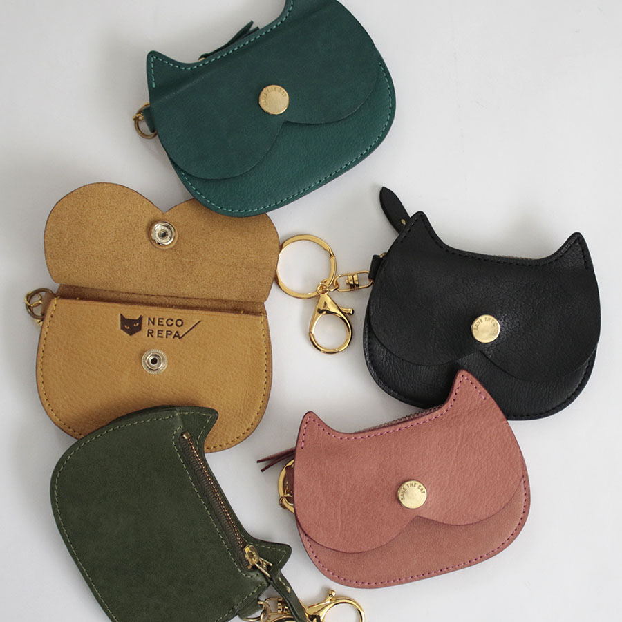 CAT FACE SMALL PURSE 猫型ミニウォレット 猫型 金入れ 釣り銭入れ 愛くるしい 猫猥りがましい コインケース