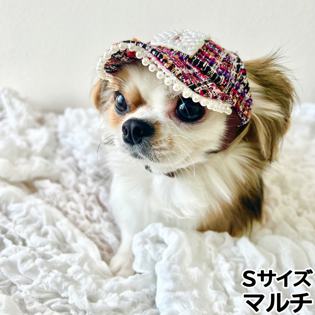 【店内ポイント最大42倍！4月18日！】犬の帽子 ガーデンオブエデン パールビジューツィードCAP S マルチ【送料無料】