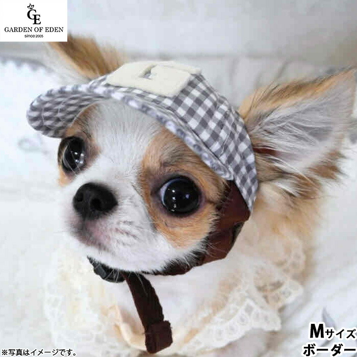 【店内ポイント最大42倍！4月18日！】犬の帽子 ガーデンオブエデン ベースボールキャップ M ボーダー 熱中対策 紫外線防止 日除け