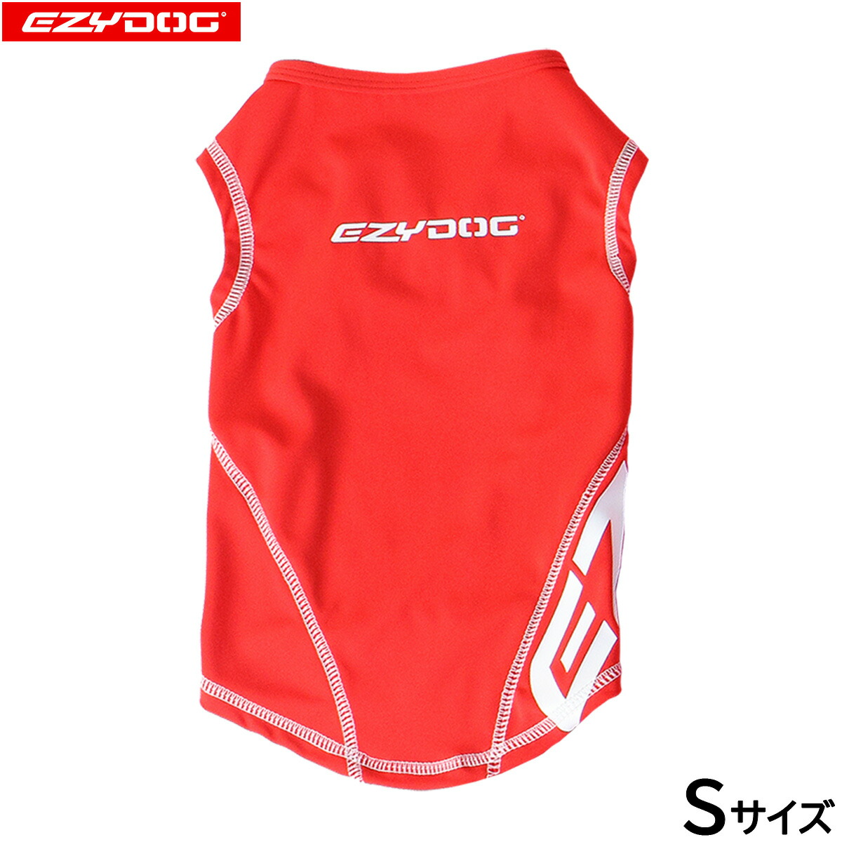 【店内ポイント最大42倍！4月18日！】イージードッグ EZYDOG ドッグラッシュガード S レッド【送料無料】 UPF50＋ 紫外線カット UVカット マリンウェア 中型犬