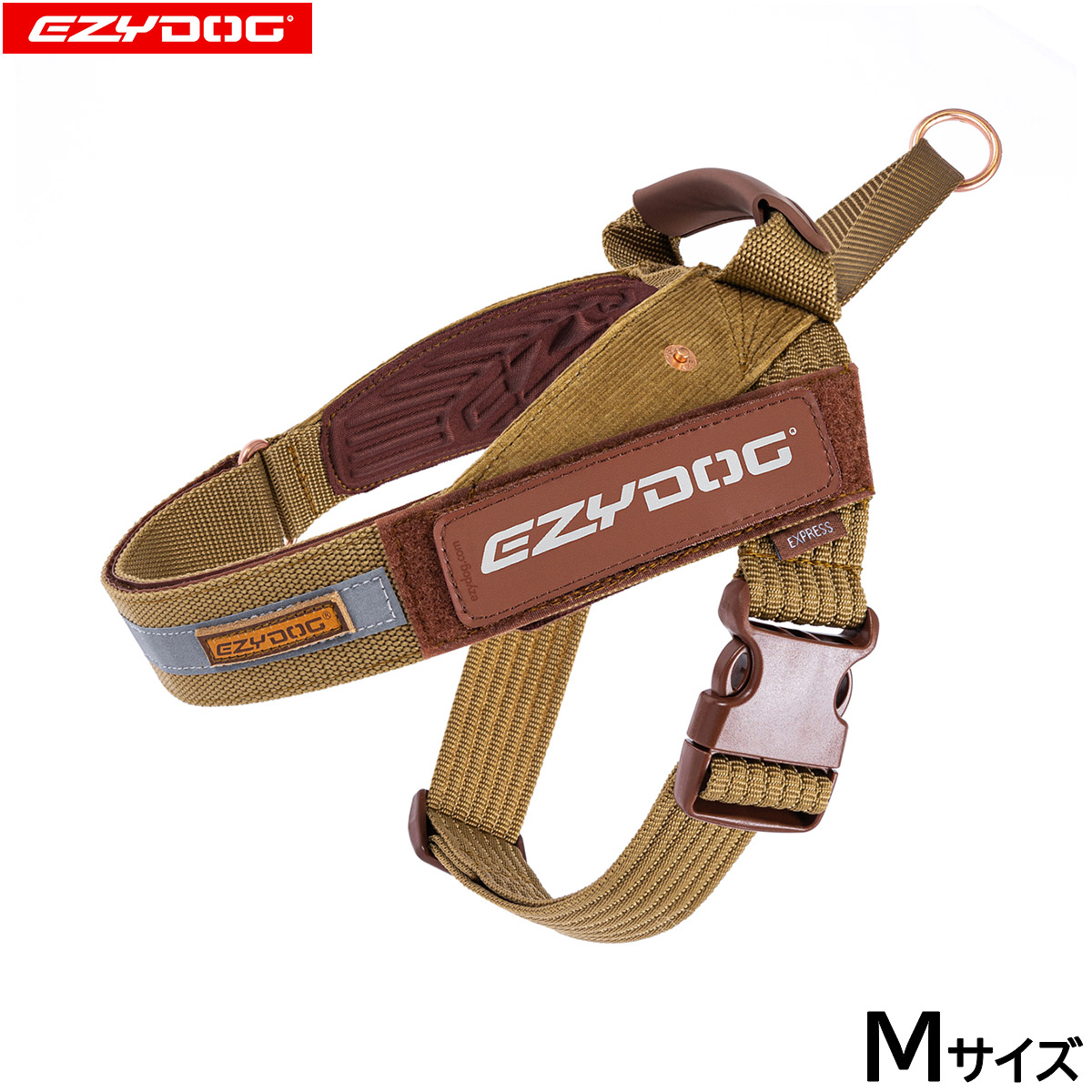 【店内ポイント最大40倍！4月20日！】イージードッグ EZYDOG エクスプレスハーネス M コーデュロイ【送料無料】 ハンドル付き 反射 中型犬