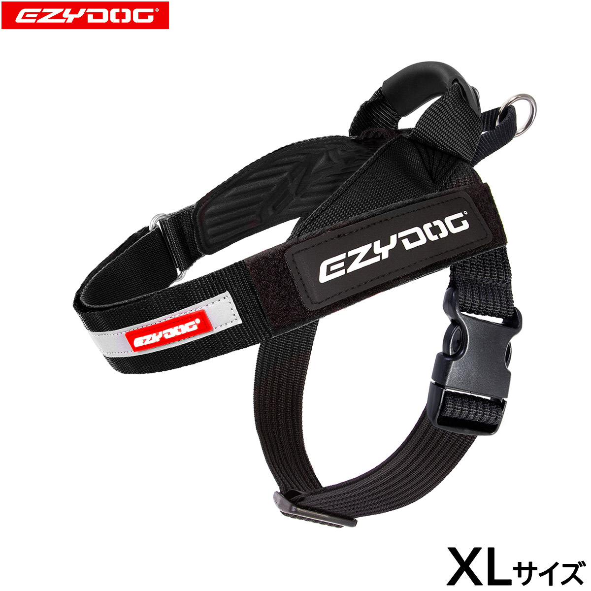 【店内ポイント最大40倍！4月20日！】イージードッグ EZYDOG エクスプレスハーネス XL ブラック【送料無料】 ハンドル付き 反射 大型犬