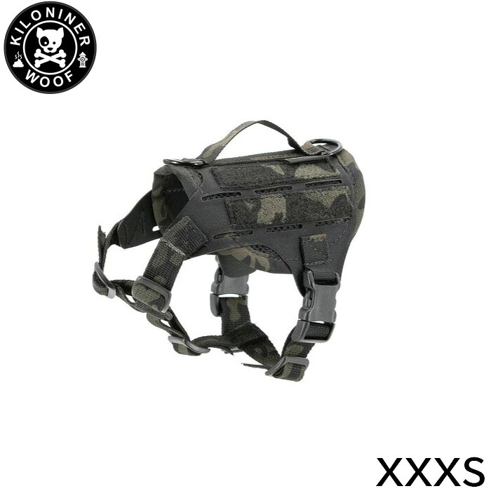 【店内ポイント最大40倍！4月20日！】KILONINER キロナイナー M4 Tactical MOLLE Vest Laser Cut M4タクティカルモールベストレーザーカット ハーネス XXXS Multicam Black【送料無料】 胴輪 ワッペンでカスタマイズ可