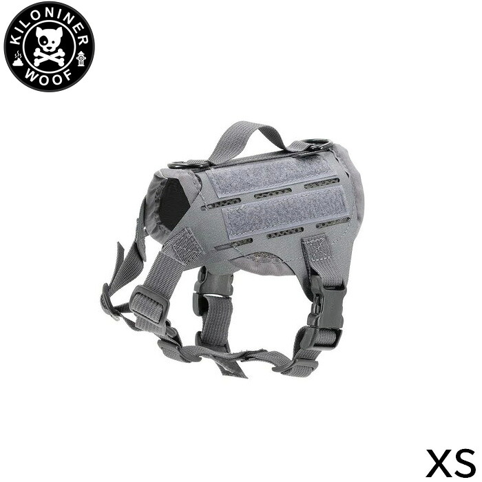 【店内ポイント最大40倍！4月20日！】KILONINER キロナイナー M4 Tactical MOLLE Vest Laser Cut M4タクティカルモールベストレーザーカット ハーネス XS Wolf Grey【送料無料】 胴輪 ワッペンでカスタマイズ可