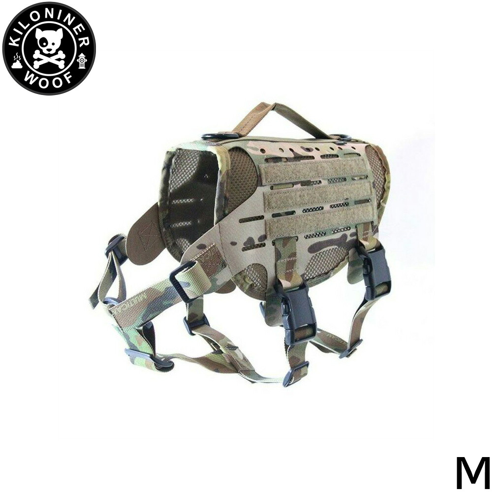 【店内ポイント最大40倍！4月20日！】KILONINER キロナイナー M4 Tactical MOLLE Vest Laser Cut M4タクティカルモールベストレーザーカット ハーネス M Multicam【送料無料】 胴輪 ワッペンでカスタマイズ可