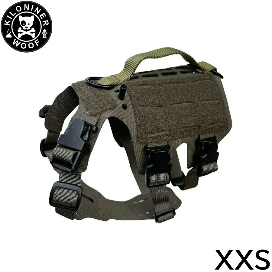 【店内ポイント最大40倍！4月20日！】KILONINER キロナイナー M5 Light Vest M5ライトハーネス XXS Ranger Green【送料無料】 胴輪 ワッペンでカスタマイズ可 小型犬 超小型犬