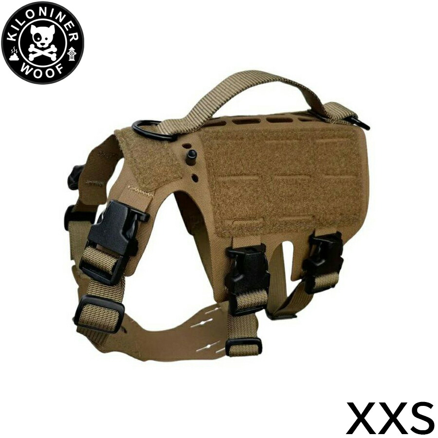 【店内ポイント最大40倍！4月20日！】KILONINER キロナイナー M5 Light Vest M5ライトハーネス XXS Coyote【送料無料】 胴輪 ワッペンでカスタマイズ可 小型犬 超小型犬