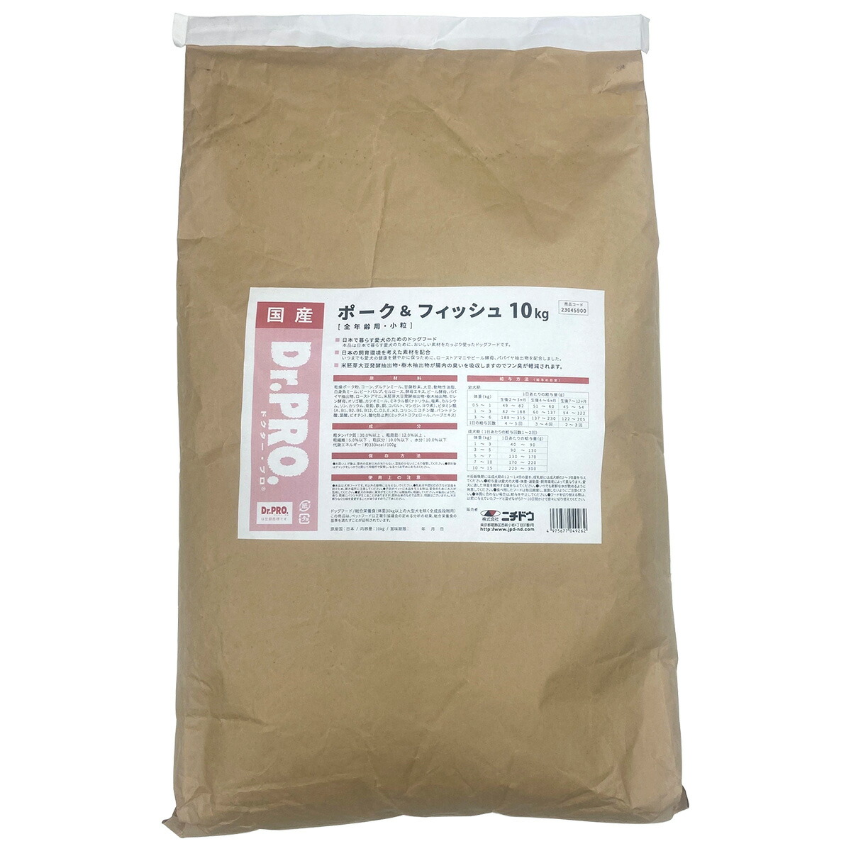 【店内ポイント最大52倍！本日限定！】ドクタープロ Dr.PRO ポーク＆フィッシュ オールステージ 10kg【送料無料】 ドッグフード 国産 犬｜ドッグニール