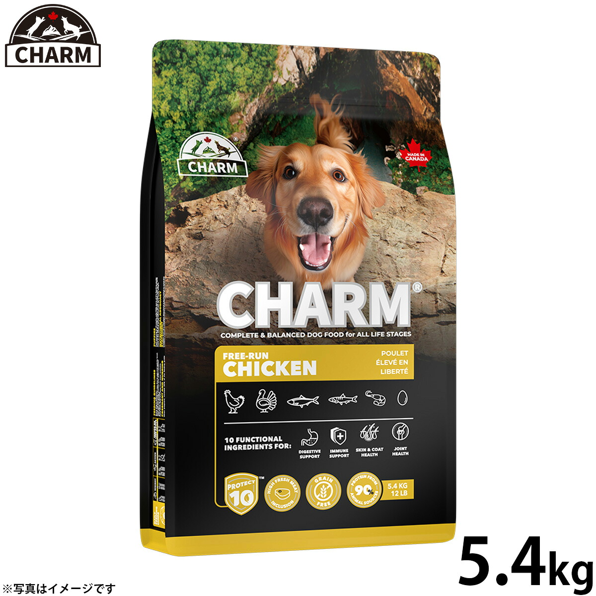 【店内ポイント最大52倍！本日限定！】チャーム CHARM フリーランチキン 鶏肉 ドッグフード グレインフリー 5.4kg 無添加 穀物フリー 穀物不使用 小麦不使用 グルテンフリー 犬 ナチュラル｜ドッグニール