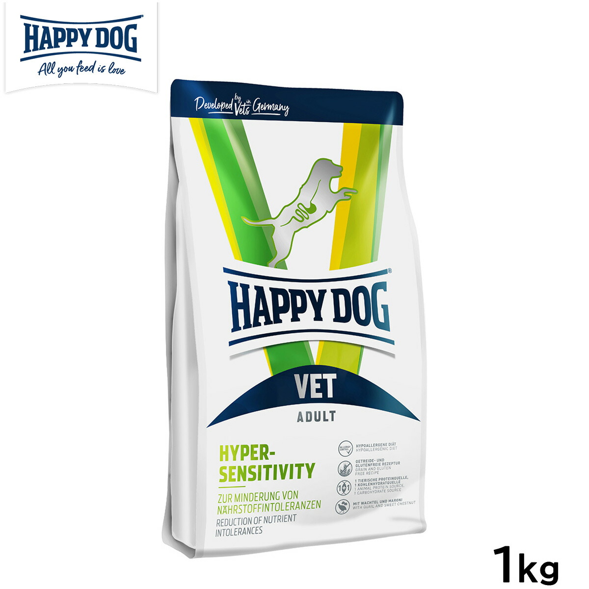 楽天市場】ハッピードッグ HAPPY DOG VET ドッグフード 犬用療法食 ハイパーセンシティビティ（アレルギーケア） 4kg【送料無料】 :  ドッグニール