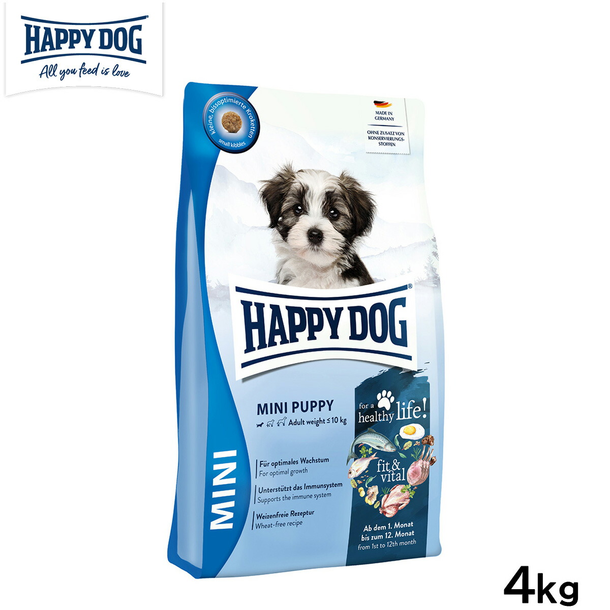 【HAPPY DOG】ハッピードッグ ミニフィット＆バイタル ミニシニア 4kg ハッピードッグ HAPPY DOG ミニ フィット＆バイタル シニア 4kg