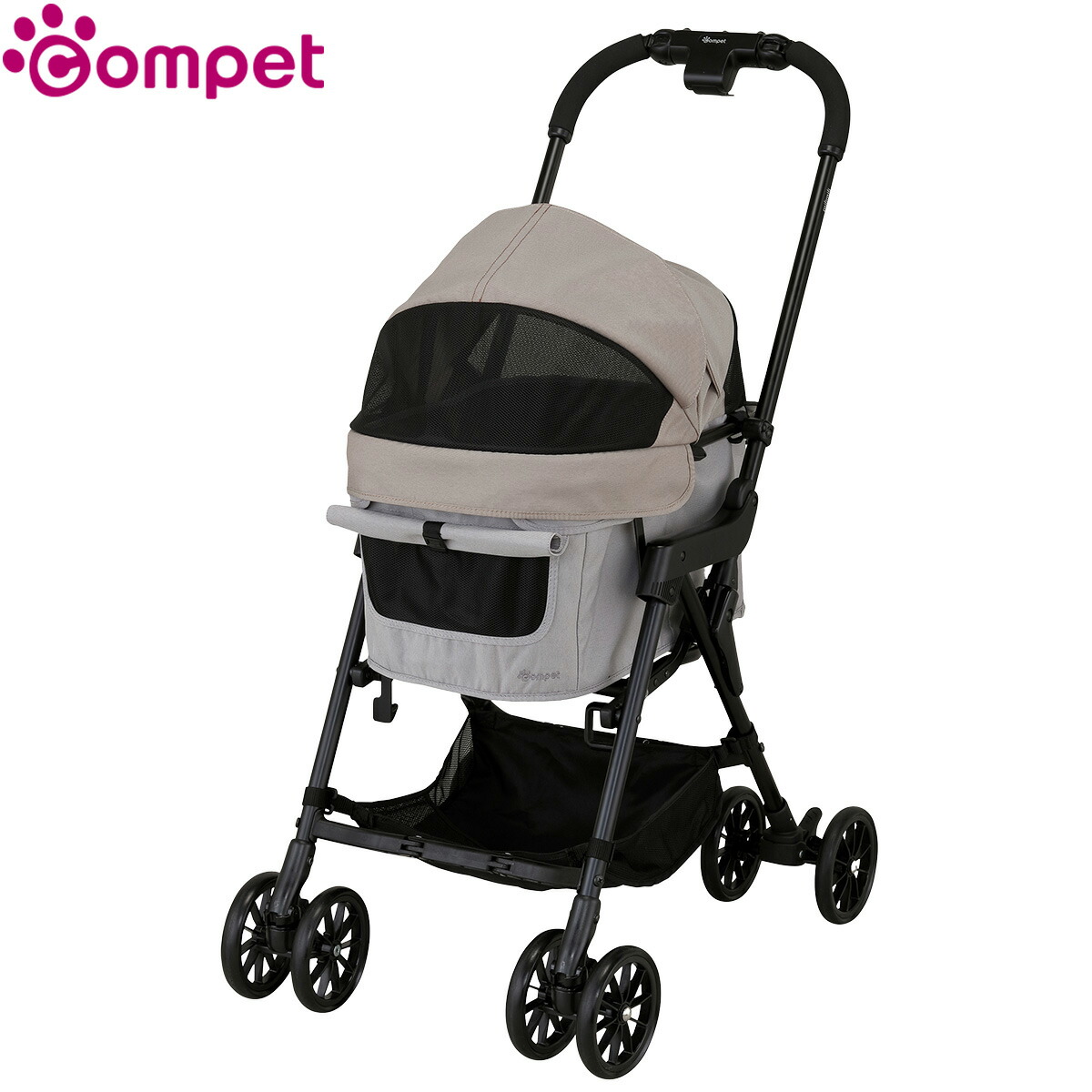 【店内ポイント最大52倍!本日限定!】コンビ combi コムペット compet ミリミリ milimili ペットカート バギー 折りたたみ 軽量 犬猫 ドッグ キャットウォーターエッジベージュxライト|ドッグニール