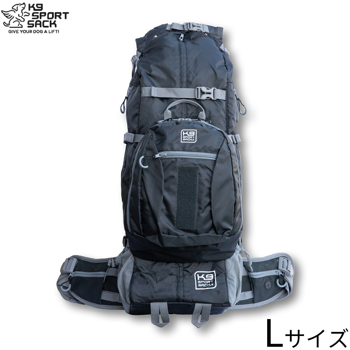 【店内ポイント最大52倍!本日限定!】ケーナインスポーツサック K9 Sport Sack K9 スポーツサック コロッサス リュック キャリー L ブラック 大容量 2way お出かけ 中型犬 大型犬|ドッグニール