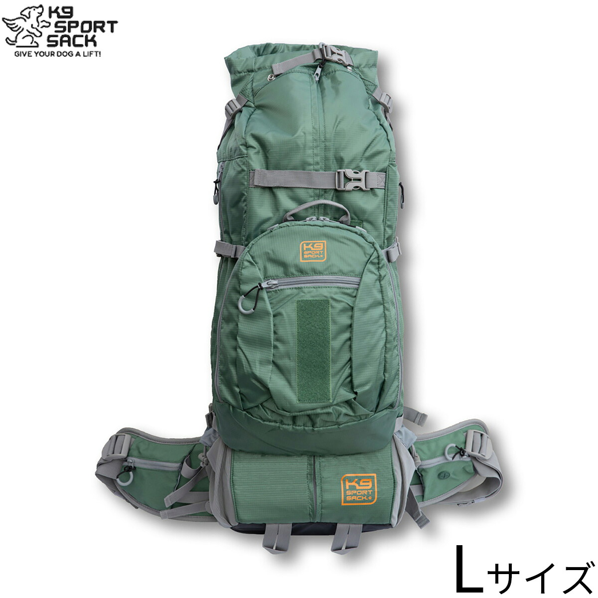 【店内ポイント最大52倍!本日限定!】ケーナインスポーツサック K9 Sport Sack K9 スポーツサック コロッサス リュック キャリー L グリーン 大容量 2way お出かけ 中型犬 大型犬|ドッグニール