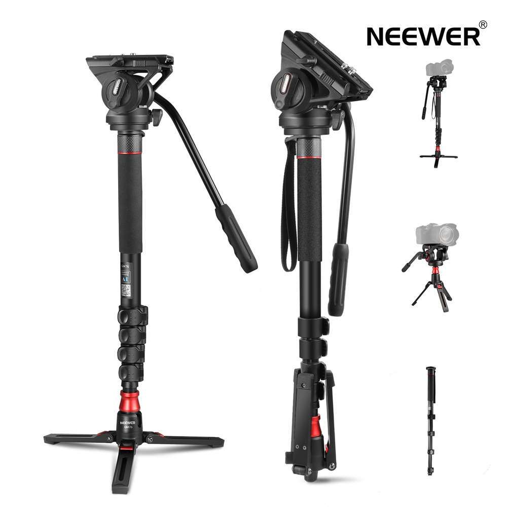 楽天市場】【1000円クーポン+P10倍】NEEWER 172cmカーボンファイバーカメラ三脚一脚 360度ボールヘッド+1/4インチクイックシュープレート+収納バッグ付  ビデオカムコーダー 最大耐荷重12kg : neewer-store