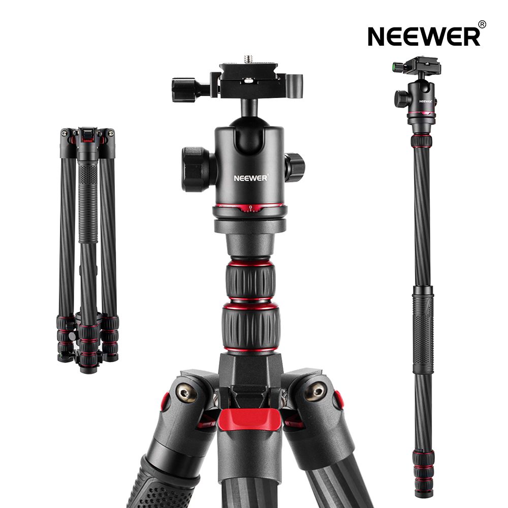 楽天市場】NEEWER 177cm三脚一脚 ポータブル 軽量 4段階調整 アルミ