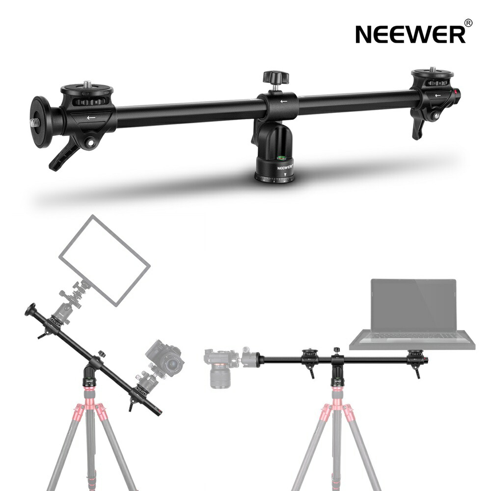 NEEWER 76珊 気泡管水準器三脚真っただ中軸 3/8in螺子釘付き添い人 軽銀アロイ 360°回転させる能力のある 180°垂直方向合わせる能力のある 三脚架取りひろげるもっけの幸い手 写真機マクロ命令 大層らしい頭顱活動写真に当て嵌める (耐荷重11重量ポンド/5kg)
