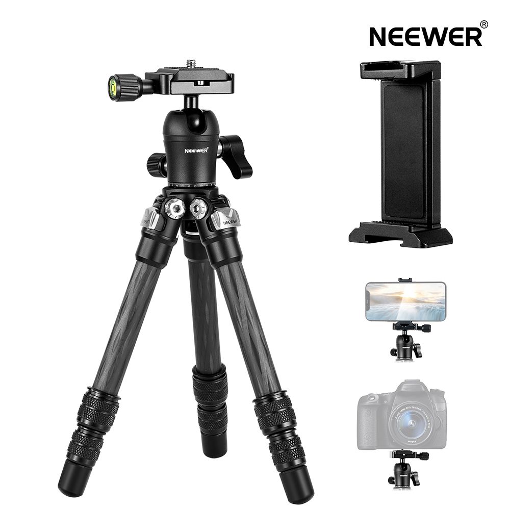 最高の品質 NEEWER 40cmカメラ三脚 トラベル三脚 カーボンファイバー製