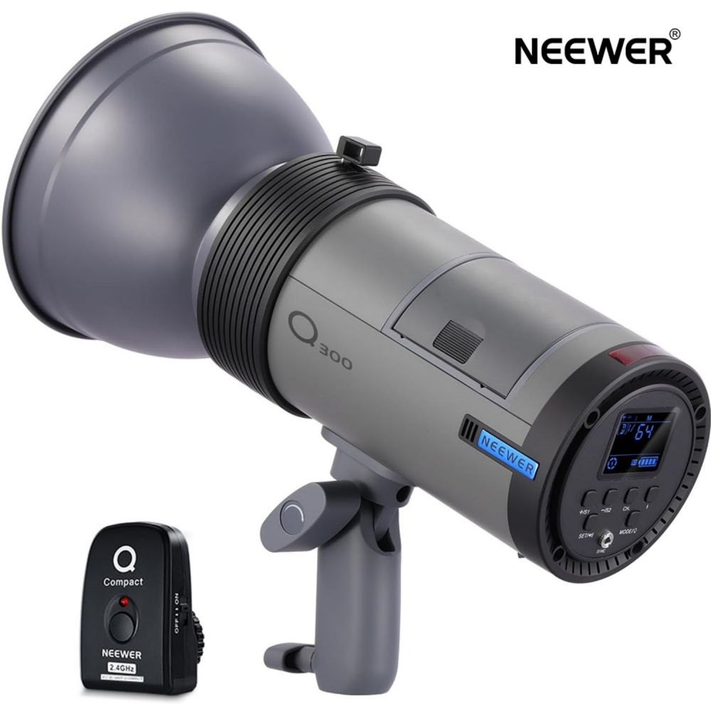 NEEWER Q300 300Ws 2.4G 屋外スタジオ フラッシュ Qコンパクト無線リガー付き 7800mAhリチウムバッテリー ストロボライト 写真撮影コードレスモノライト 1000フルパワーフラッシュ 0.4~2.8sリサイクル 屋外撮影 写真撮影｜neewer-store