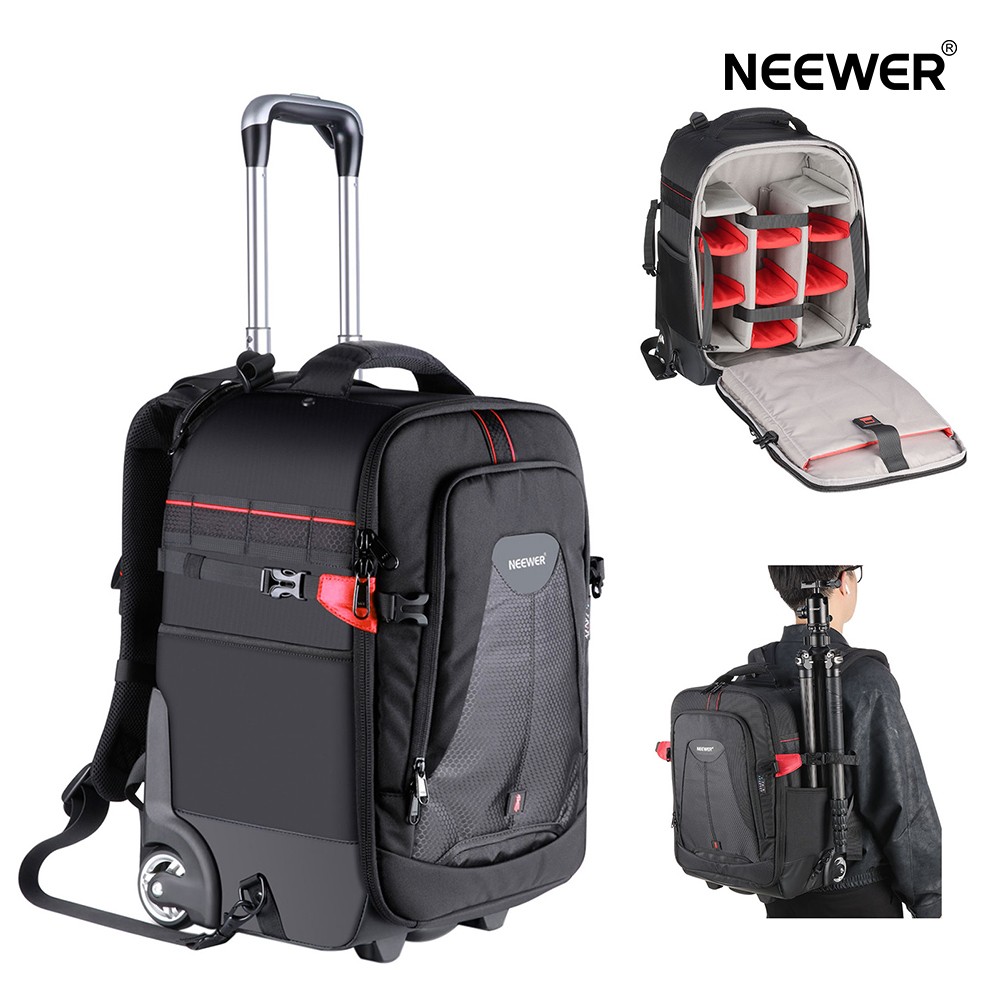 楽天市場】NEEWER ローリングカメラバッグパック トロリーケース 耐
