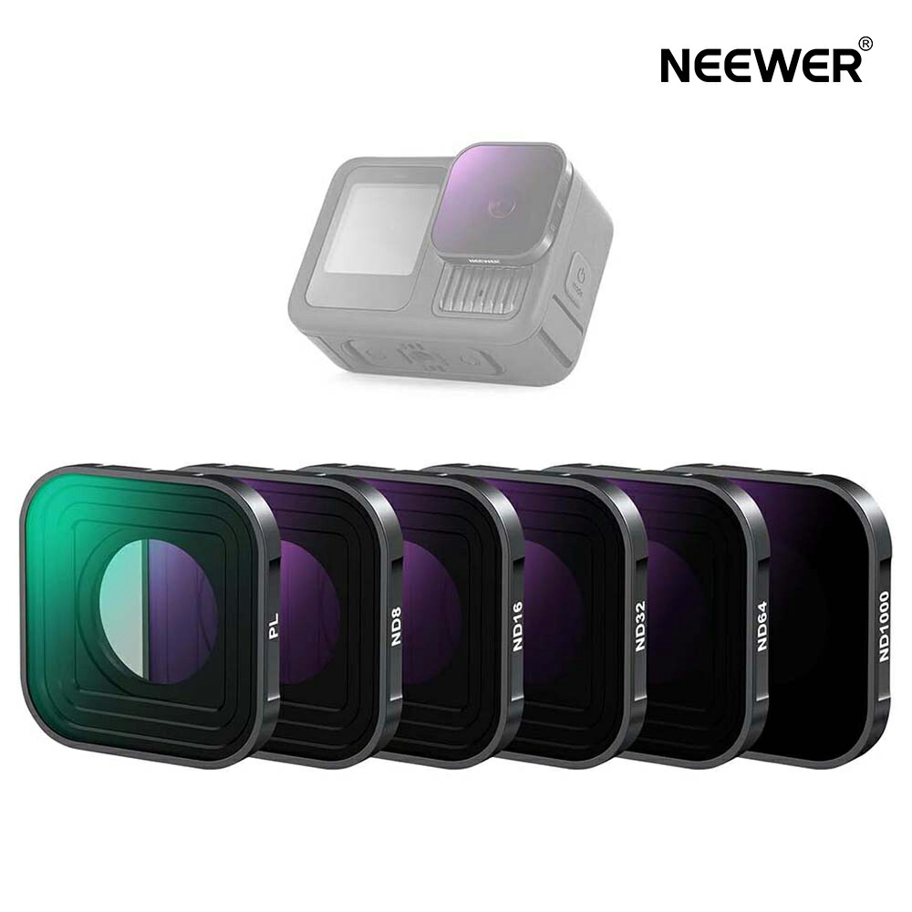 NEEWER Lot de 6 filtres ND compatibles avec GoPro Hero 12
