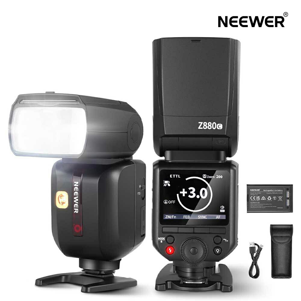 NEEWER Z2-N 2.4G TTLラウンドヘッドフラッシュストロボ