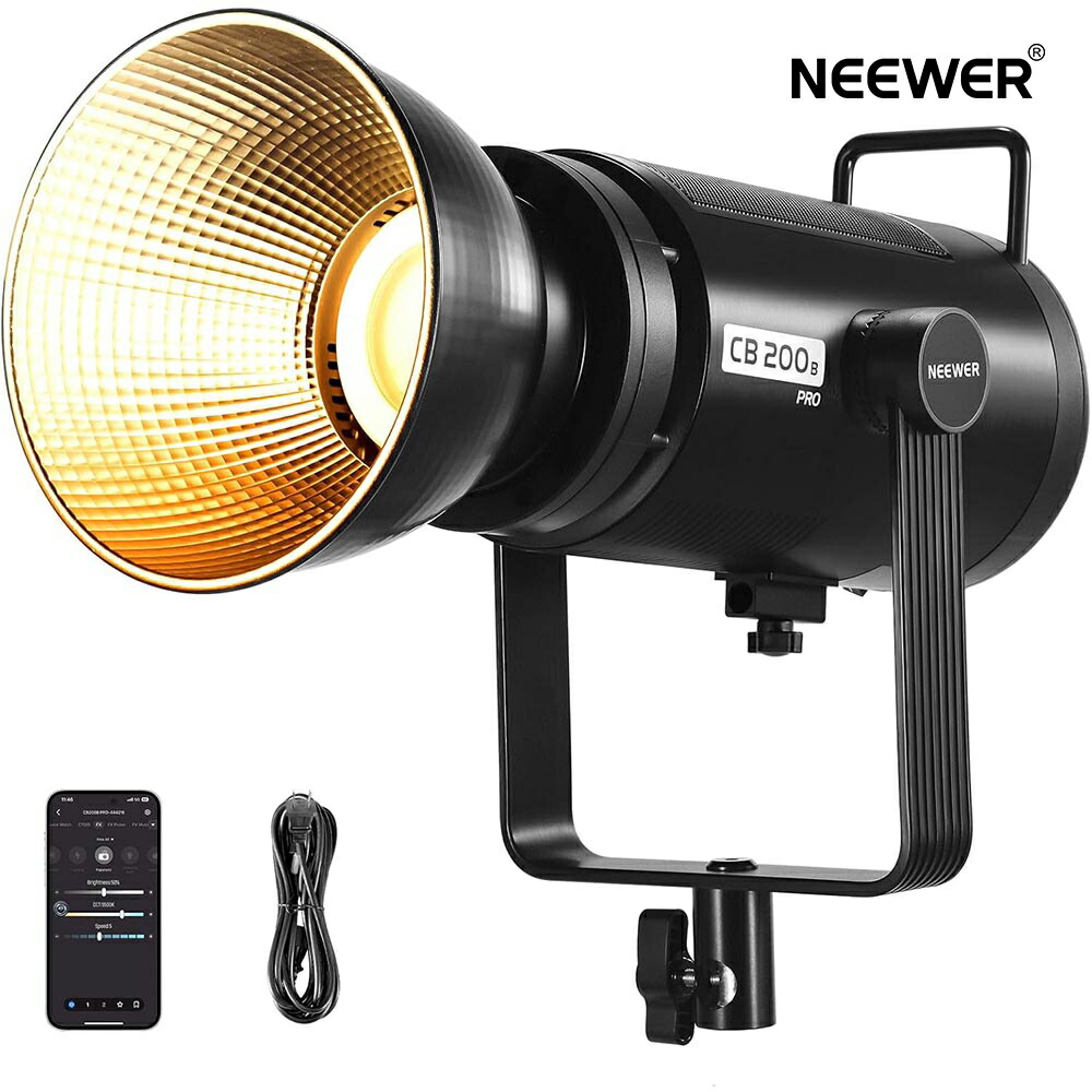 楽天市場】【P10倍UP中!】NEEWER CB200C 200W RGBWW COB LEDビデオ