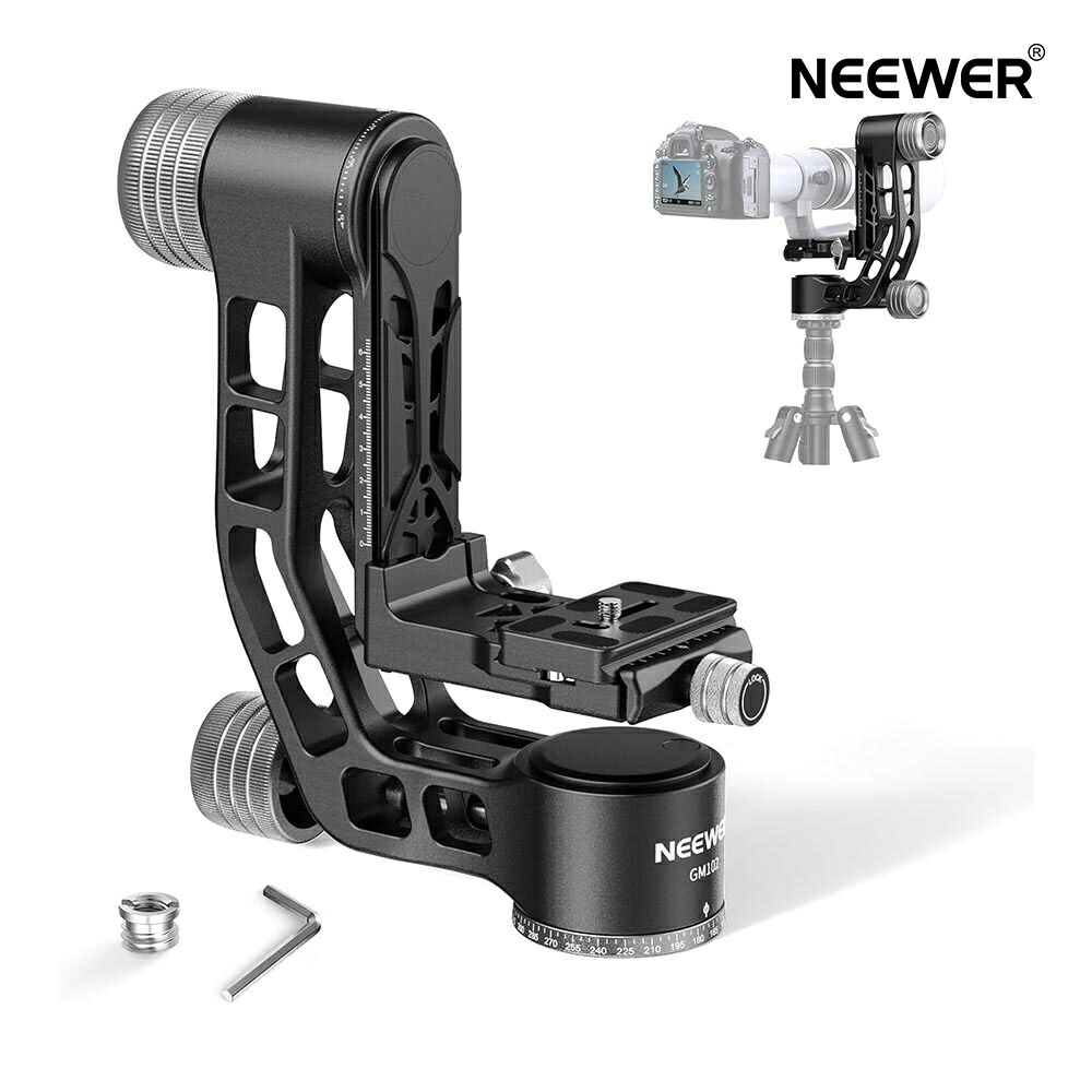 楽天市場】NEEWER ジンバル三脚ヘッド 耐荷重アルミ合金 Arcaタイプ