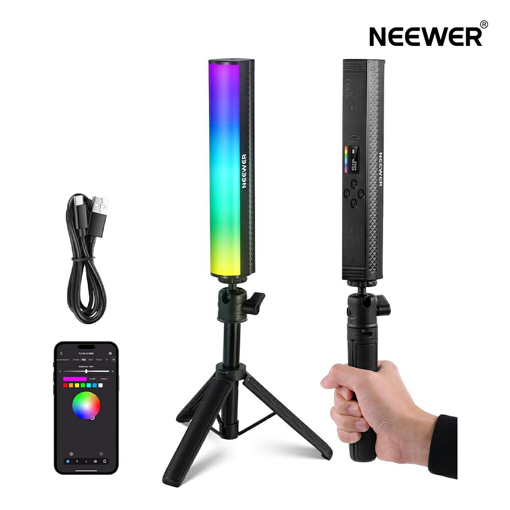 NEEWER LEDライトセット 本体・ケース・付属品 TL60 RGB Amazon.com : NEEWER TL60 RGB Tube Light, Full Color Handheld