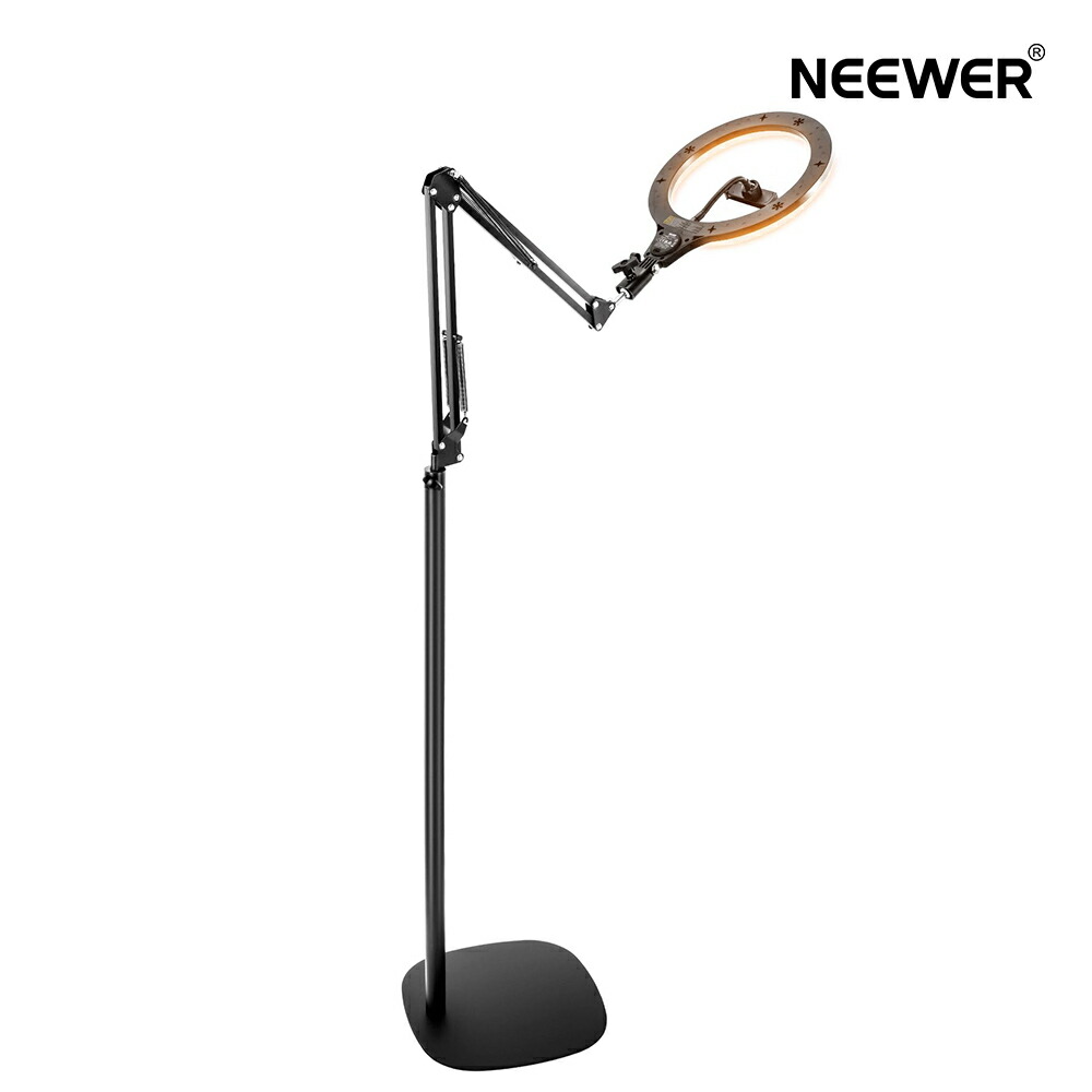 NEEWER Entry Level Version 輪っか点火装置 10in 10W LED自撮り点火装置 調節する能力のあるな照明ランプ嘱する iPhone相応う スマホホルダー 二色 調光能力のある CRI85+ タイマー役立つこと 女役者点火装置 メイク/ライブ送達/映像媒体録画/TikTok映像映画化用 N44