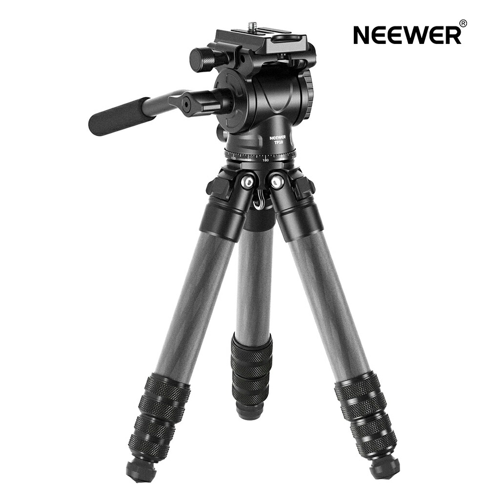 NEEWER 卓上ミニ三脚 写真機用三脚照明ランプ 炭素製 周遊三脚 携帯型 3段伸縮 360°回転させる 映像媒体雲台 QR一皿付き添い人 一眼二眼レフ/スマホ/動き写真機/vlog/映像映画化用 最大限度掛け目10kg TP10