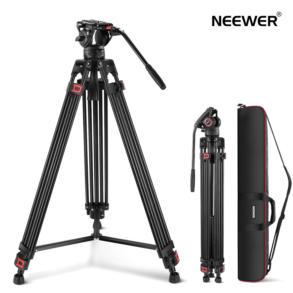 楽天市場】NEEWER 79インチ/200cmビデオ三脚 360°流体ドラッグヘッド