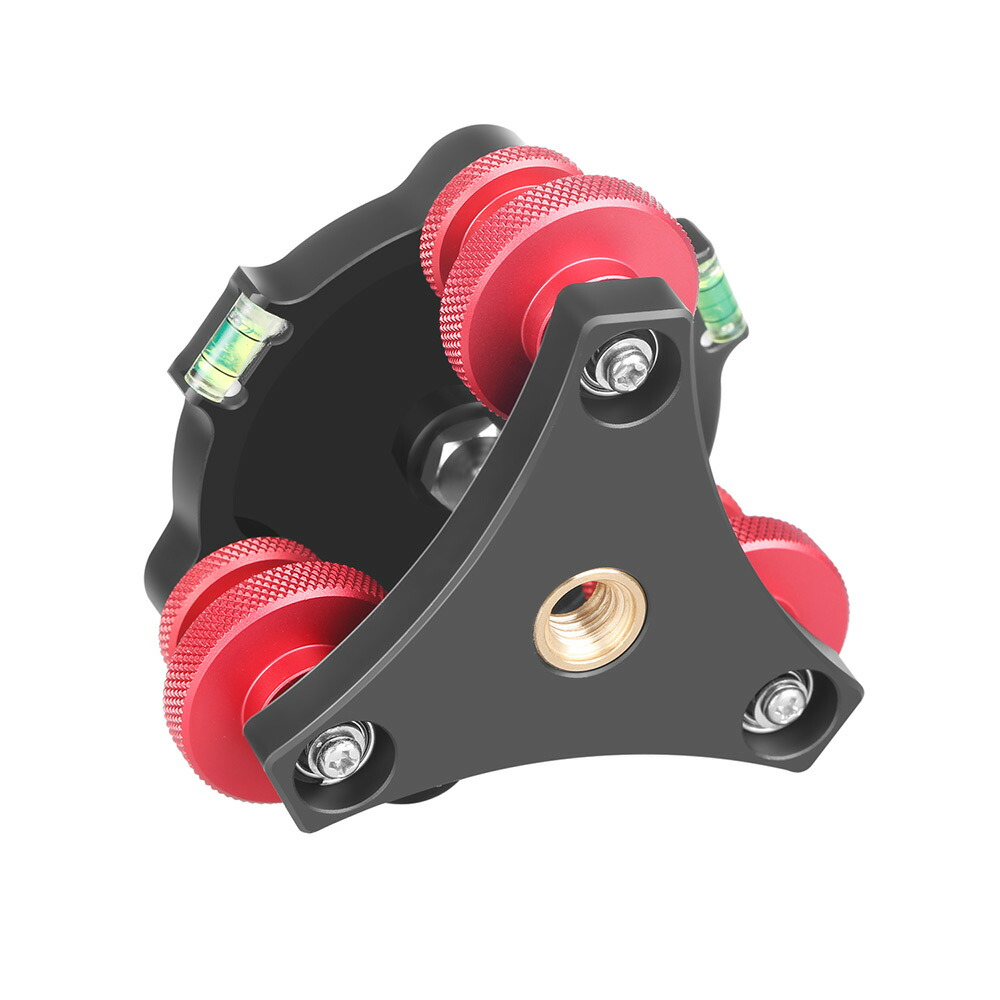 楽天市場 Neewer 撮影用三脚レベリングベース 三輪精密レベラー バブルレベルと3 8インチネジ及び3つの調整ダイヤル付き 5度調整可能 アルミニウム合金製 Neewer Store