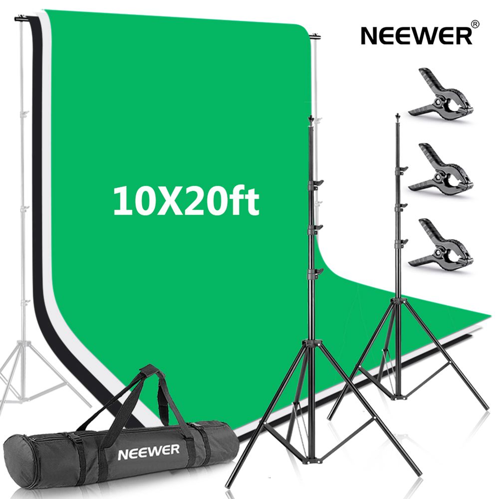 早割クーポン Neewer 2 6 3m背景スタンドサポートシステム 3x6m背景布 白 黒 緑 クランプとキャリングバッグ付き ポートレート スタジオ商品撮影 ビデオ撮影に対応 安い Www Laperodeslocaux Fr