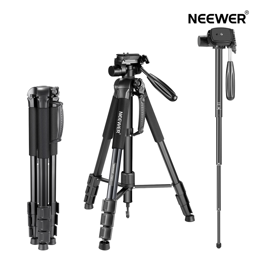 楽天市場】NEEWER 172cmカーボンファイバーカメラ三脚一脚 360度ボール